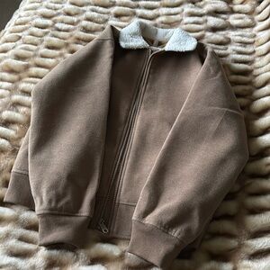 Boys Abercrombie kids fleece collared jacket.